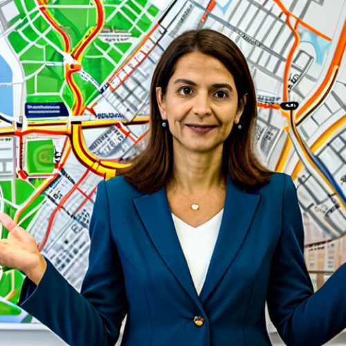 Home 24 **
"A professional urban planner, fully clothed in a modest dress and blazer, is presenting a city transportation plan at a meeting in São Paulo. The backdrop features maps of the city's public transport network. Safe for work, appropriate content, professional setting, perfect anatomy, correct proportions, natural pose, well-formed hands, proper finger count, natural body proportions, family-friendly."
**