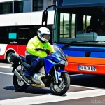 Home 12 교통안전법 최신 업데이트 - **Prompt 1: Urban Mobility on Two Wheels**
"A dynamic shot of a motorcyclist confidently riding ...