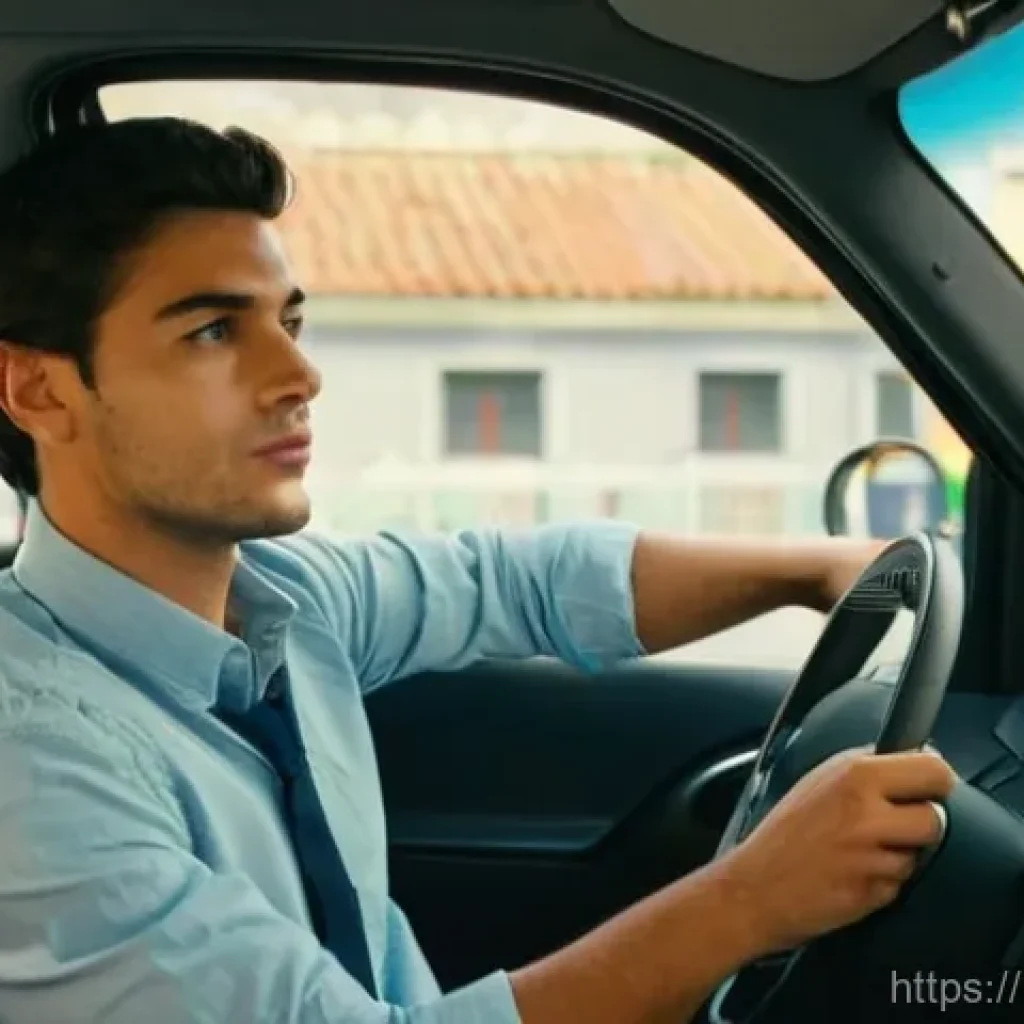 교통 자격증 실기시험 팁 - **Prompt:** A calm young adult, appearing around 18-20 years old, with neat, casual clothing suitabl...