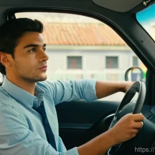 Home 20 교통 자격증 실기시험 팁 - **Prompt:** A calm young adult, appearing around 18-20 years old, with neat, casual clothing suitabl...