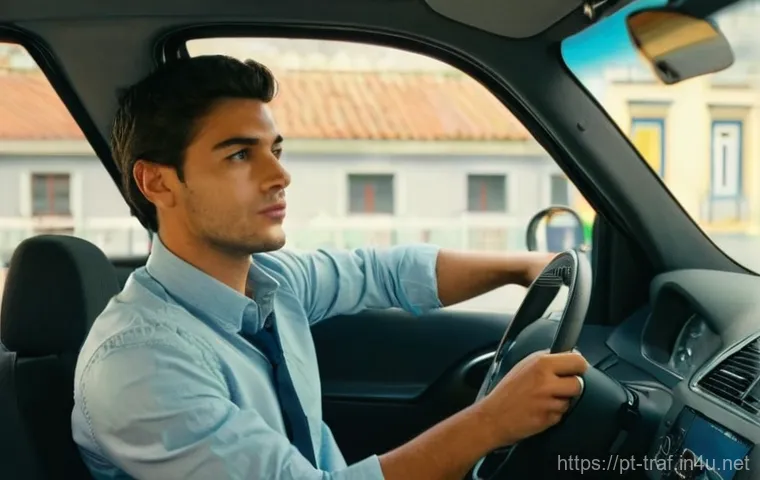 교통 자격증 실기시험 팁 - **Prompt:** A calm young adult, appearing around 18-20 years old, with neat, casual clothing suitabl...