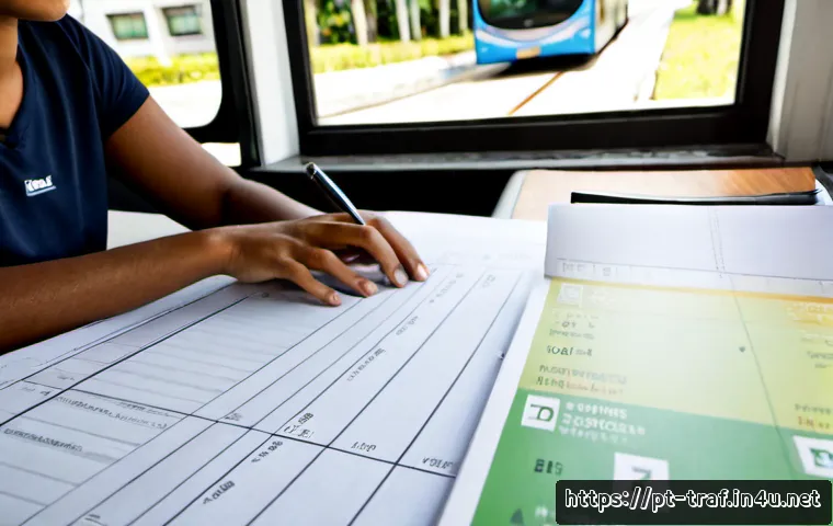 Home 17 교통업계 공무원 취업 준비기 - Photorealistic Brazilian job candidate preparing for a public-sector transportation career, seated a...