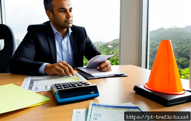 교통안전 전문가 연봉 협상 - Photorealistic Brazilian traffic safety specialist in a smart business-casual outfit negotiating sal...